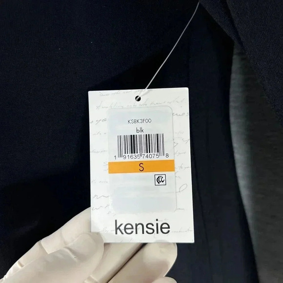 Kensie NWT Stitch Fix Exclusive Womens S Black Bell Sleeve Top Grommet Hem Fairy - Picture 12 of 16